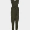 Wal G Wonda V Neck - Jumpsuit - Olive Green