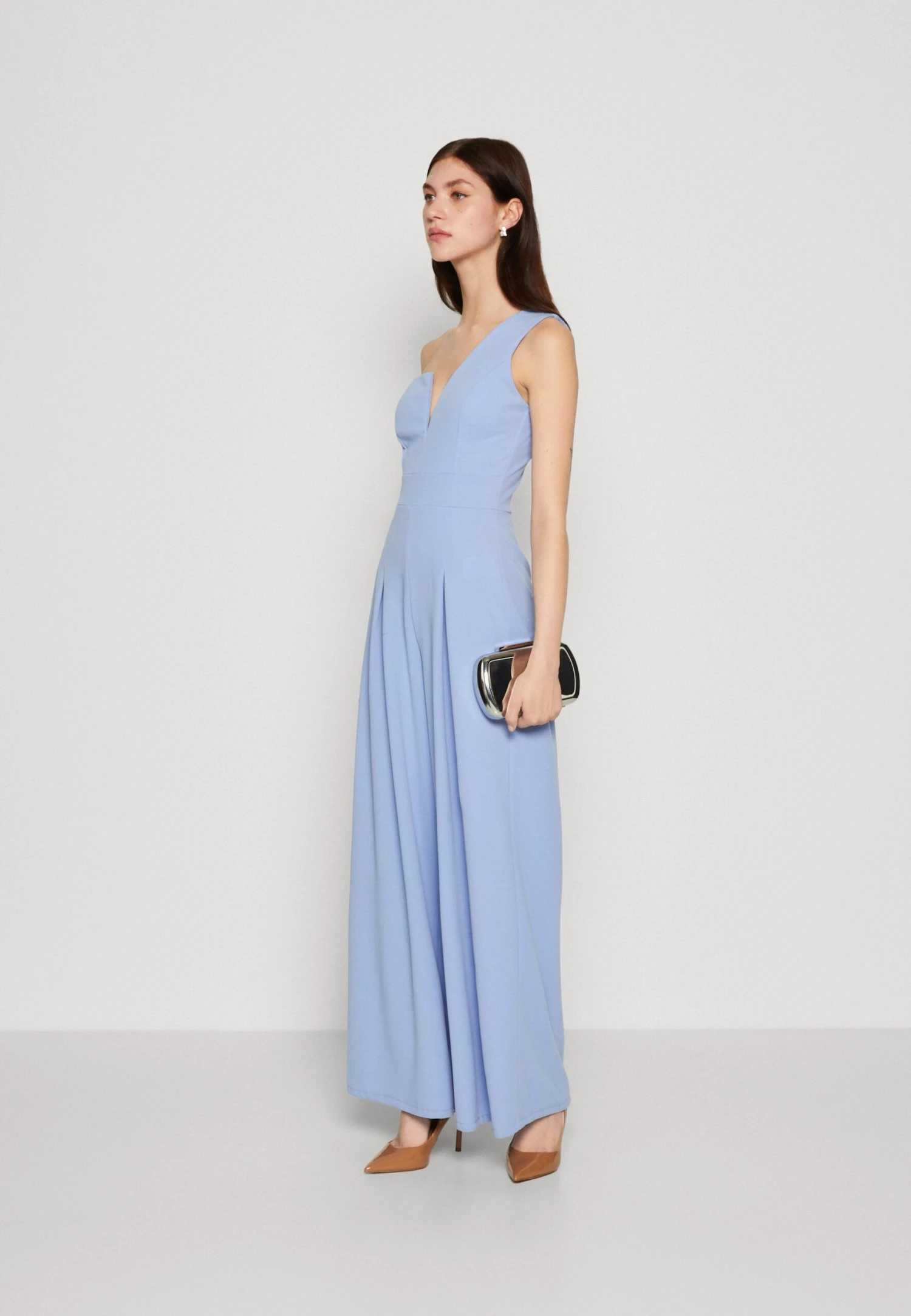 Wal G Gigi Wide Leg Pleat - Jumpsuit - Powder Blue - Image 2