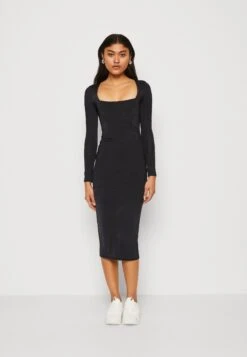 Wal G Mel Square Neck Midi - Cocktail Dress / Party Dress - Black