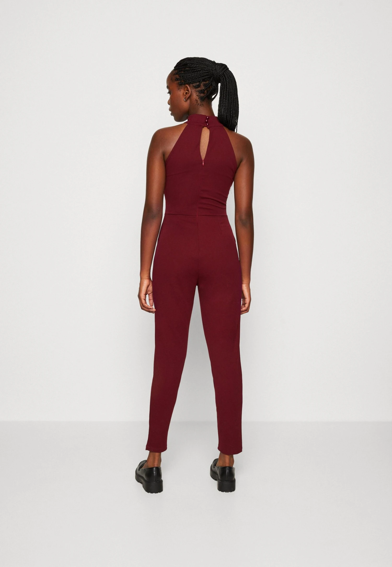Wal G Violet Halter - Jumpsuit - Wine - Image 3