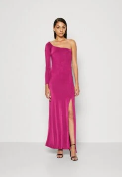 Wal G Arrabella One Sleeve Maxi - Jersey Dress - Magenta