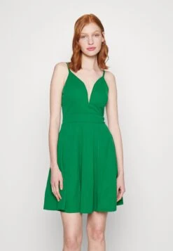 Wal G Vincent Skater Dress - Jersey Dress - Leaf Green