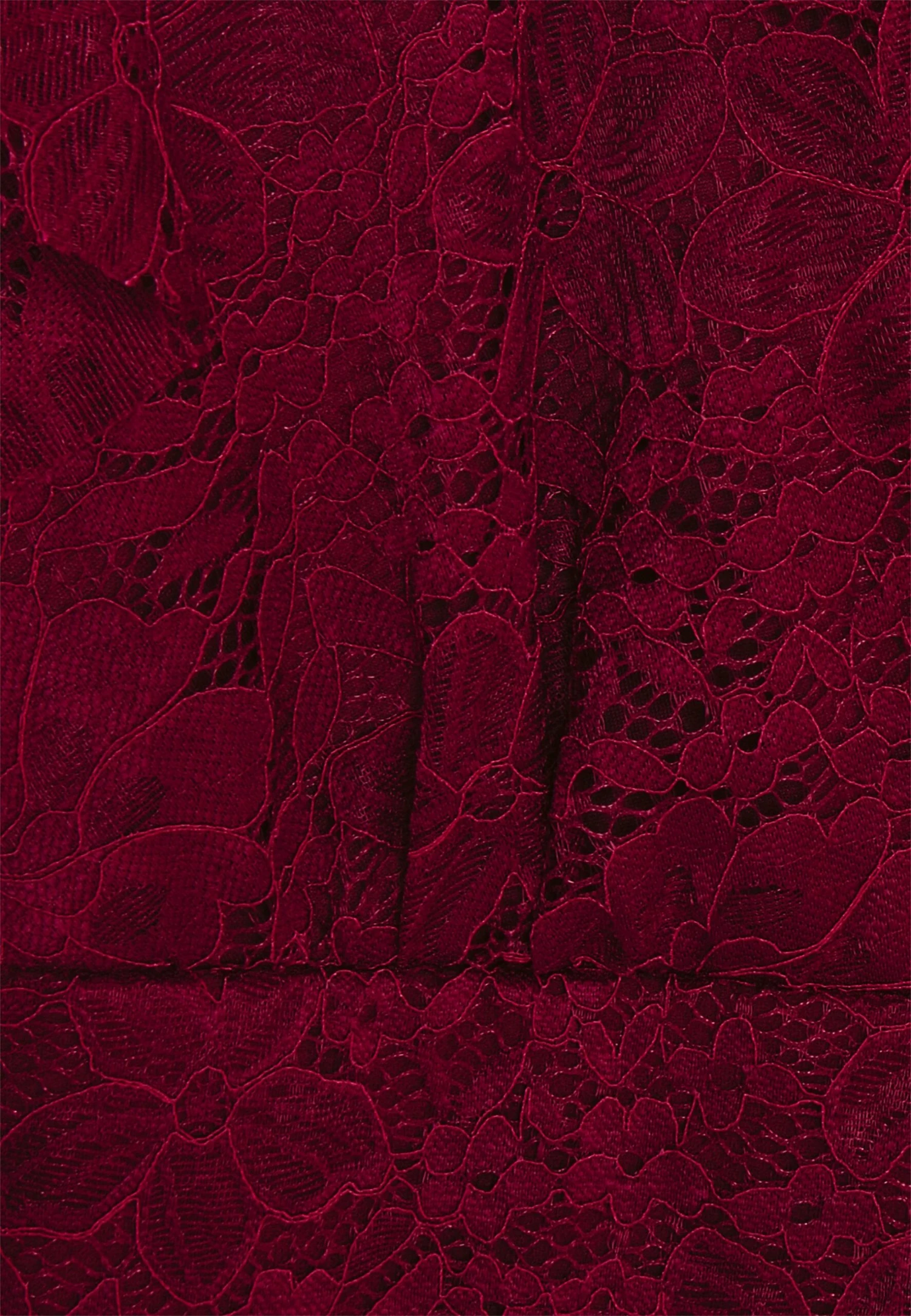 Double Frill Dress - Cocktail Dress / Party Dress - Wine - Image 3